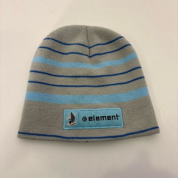 Minnesota United FC Soccer Light Blue & Grey Striped Winter Beanie Hat Unisex - Picture 1 of 5